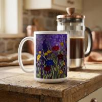 Floral Cups -  Large and Small Ceramic Mugs