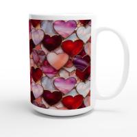 Large and Small Ceramic Mug Set, 15oz and 11oz Cups