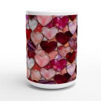 Large and Small Ceramic Mug Set, 15oz and 11oz Cups