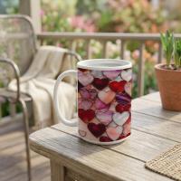 Large and Small Ceramic Mug Set, 15oz and 11oz Cups