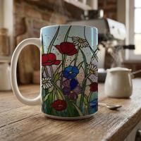 Floral Cups -  Large and Small Ceramic Mugs