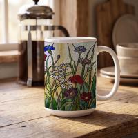 Floral Cups -  Large and Small Ceramic Mugs