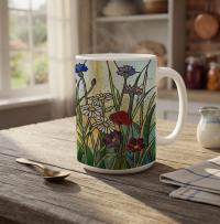Floral Cups -  Large and Small Ceramic Mugs