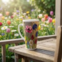 Latte 17oz Ceramic Mug - Coffee or Tea Cup, Extra Tall