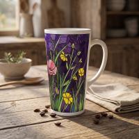 Latte 17oz Ceramic Mug - Coffee or Tea Cup, Extra Tall