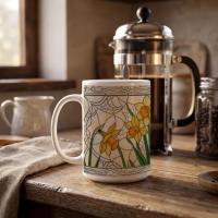 Floral Cups -  Large and Small Ceramic Mugs