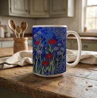 Floral Cups -  Large and Small Ceramic Mugs