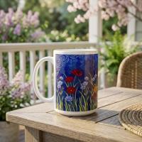 Floral Cups -  Large and Small Ceramic Mugs