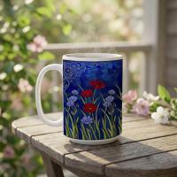 Floral Cups -  Large and Small Ceramic Mugs