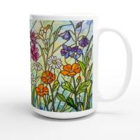Floral Cups -  Large and Small Ceramic Mugs