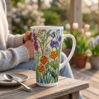 Latte 17oz Ceramic Mug - Coffee or Tea Cup, Extra Tall