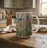 Floral Cups -  Large and Small Ceramic Mugs