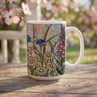 Floral Cups -  Large and Small Ceramic Mugs