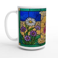 Large and Small Ceramic Mug Set, 15oz and 11oz Cups