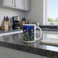 Floral Cups -  Large and Small Ceramic Mugs