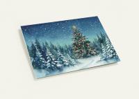 Holiday Greeting Cards, Christmas Trees, Bulk Set of Gift Cards