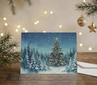 Holiday Greeting Cards, Christmas Trees, Bulk Set of Gift Cards
