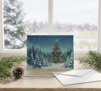 Holiday Greeting Cards, Christmas Trees, Bulk Set of Gift Cards