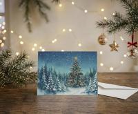 Holiday Greeting Cards, Christmas Trees, Bulk Set of Gift Cards