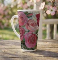Latte 17oz Ceramic Mug - Coffee or Tea Cup, Extra Tall