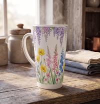Latte 17oz Ceramic Mug - Coffee or Tea Cup, Extra Tall