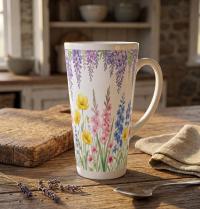 Latte 17oz Ceramic Mug - Coffee or Tea Cup, Extra Tall
