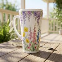 Latte 17oz Ceramic Mug - Coffee or Tea Cup, Extra Tall