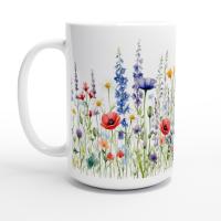 Floral Cups -  Large and Small Ceramic Mugs