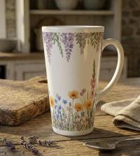 Latte 17oz Ceramic Mug - Coffee or Tea Cup, Extra Tall