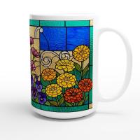 Large and Small Ceramic Mug Set, 15oz and 11oz Cups