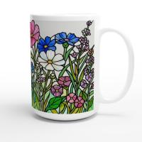 Large and Small Ceramic Mug Set, 15oz and 11oz Cups