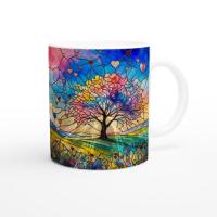 Tree Cups Set -  Large and Small Ceramic Mugs
