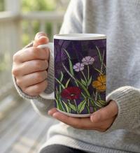 Floral Cups -  Large and Small Ceramic Mugs