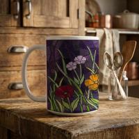 Floral Cups -  Large and Small Ceramic Mugs