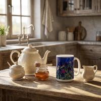 Floral Cups -  Large and Small Ceramic Mugs