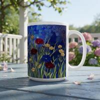 Floral Cups -  Large and Small Ceramic Mugs