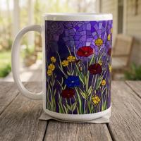 Floral Cups -  Large and Small Ceramic Mugs