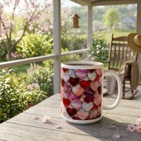 Large and Small Ceramic Mug Set, 15oz and 11oz Cups