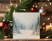 Winter Forest Christmas Cards – Snowy Trees, Singles or Bulk Pack, Gift Cards