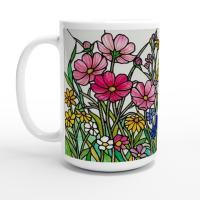 Large and Small Ceramic Mug Set, 15oz and 11oz Cups
