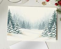 Holiday Greeting Cards, 3 Pack, Christmas Trees, Bulk Set of Gift Cards