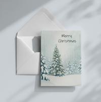 Holiday Greeting Cards, 3 Pack, Christmas Trees, Bulk Set of Gift Cards