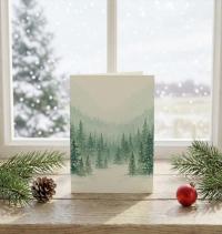 Holiday Greeting Cards, 3 Pack, Christmas Trees, Bulk Set of Gift Cards