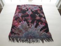 Hand Dyed Tie Dye Pashmina, Blanket Shawl, Wide Scarf, Head Wrap - Rayon Shawl