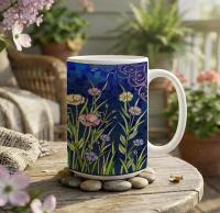 Floral Cups -  Large and Small Ceramic Mugs