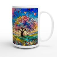 Tree Cups Set -  Large and Small Ceramic Mugs