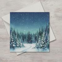 Holiday Greeting Cards, 3 Pack, Christmas Trees, Bulk Set of Gift Cards