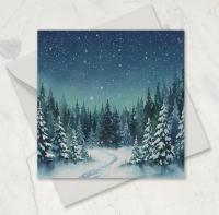 Holiday Greeting Cards, 3 Pack, Christmas Trees, Bulk Set of Gift Cards