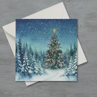 Holiday Greeting Cards, Christmas Trees, Bulk Set of Gift Cards