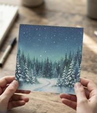 Cards - Winter Forest - Christmas Cards, in singles or bulk packs